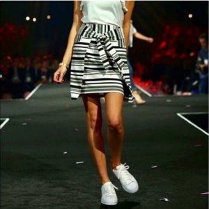 CAbi Striped Grandstand Ponte Skirt - Large